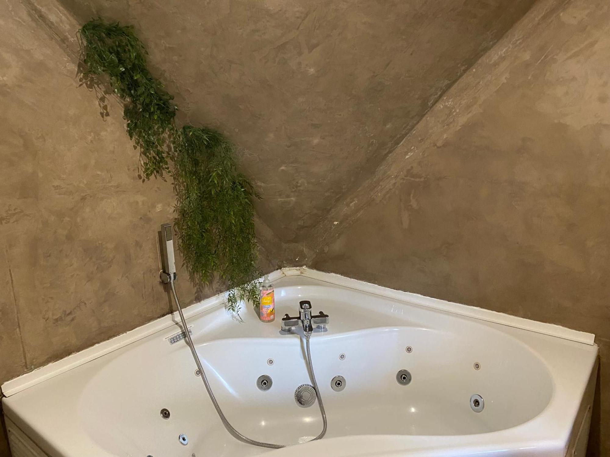 Chalet Tropical Avec Bain A Bulles - In The Woods Gesves エクステリア 写真